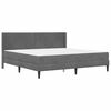 vidaXL Struttura letto con materasso Grigio scuro 200 x 200 cm Velluto