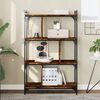 vidaXL Libreria Rovere Fumo 4 Ripiani 76x32x123 cm Legno Multistrato
