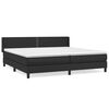 vidaXL Giroletto a Molle con Materasso Nero 200x200 cm in Similpelle