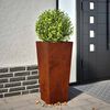 vidaXL Fioriere da Giardino 2 pz 35x35x75 cm in Acciaio Corten