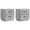 vidaXL Armadio da Notte 2 pcs Grigio Sonoma 43 x 34,5 x 44,5 cm
