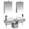 vidaXL Set di Armadi da Bagno 5 pcs Sonoma grigio 50 x 14,5 x 70 cm