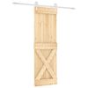 vidaXL Porta scorrevole Naturale e Bianco 70 x 210 cm