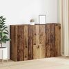 vidaXL Mobiletto a muro 2 pcs Legno vecchio 69,5 x 34 x 90 cm