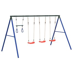 vidaXL Set Gioco da Esterno con Altalene e Trapezio