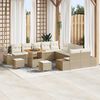 vidaXL Set Divano da Giardino con cuscino 13 pcs Beige polyrattan