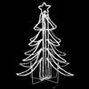 vidaXL Figura Albero Natale Pieghevole con LED Bianco Caldo 87x87x93cm