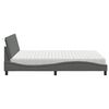 vidaXL Letto con Materasso Hanko Grigio Scuro 160x200 cm Tessuto