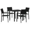 vidaXL Set da Pranzo per Giardino 5 pcs Nero