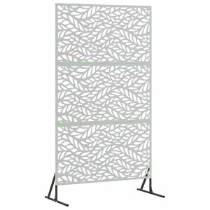 vidaXL Schermo per Privacy 100 x 50 x 180 cm Acciaio zincato Argento