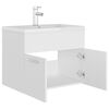 vidaXL Mobile con Lavabo Integrato Bianco in Legno Multistrato