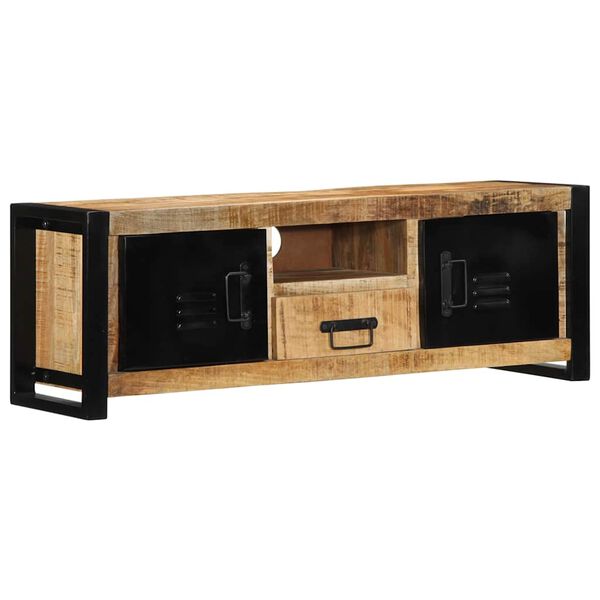 vidaXL Mobile Porta TV 100x30x35 cm in Legno Massello di Mango Grezzo