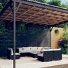 vidaXL Set Divani da Giardino 9 pz con Cuscini in Polyrattan Nero