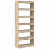 vidaXL Armadio per Libri 6 livelli 80 x 30 x 198 cm Rovere Sonoma