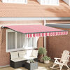 vidaXL Tenda Retrattile Rosso e Bianco 300 x 250 cm