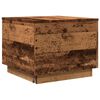 vidaXL Tavolino da Salotto con Luci LED Legno Antico 50x50x40 cm