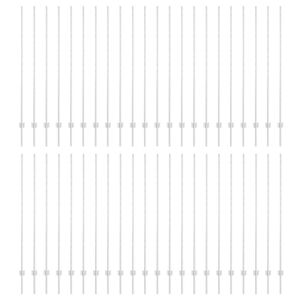 vidaXL Palo della recinzione 44 pcs Argento 200 cm Acciaio