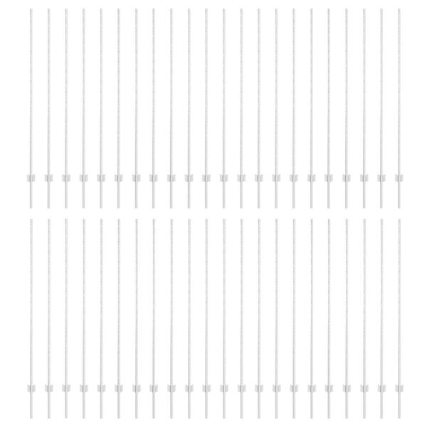 vidaXL Pali per Recinzione 88 pcs Argento 200 cm Acciaio