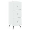 vidaXL Mobile con Cassetti Bianco 33 x 34,5 x 90 cm