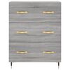 vidaXL Credenza Grigio Sonoma 69,5x34x180 cm in Legno Multistrato