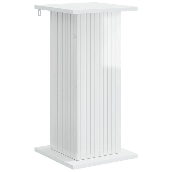 vidaXL Supporto per piante Bianco Lucido 30,5 x 30 x 60,5 cm