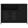 vidaXL Credenza Nera 100x35x75 cm in Legno Multistrato