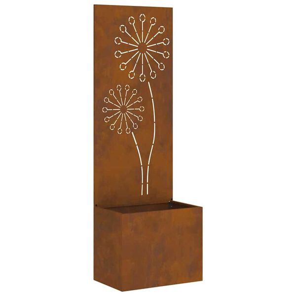 vidaXL Schermo per privacy in giardino Traforo Ruggine 50 x 140 cm