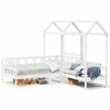 vidaXL Set Dormeuse con Tetto Bianco 80x200 cm Legno Massello di Pino
