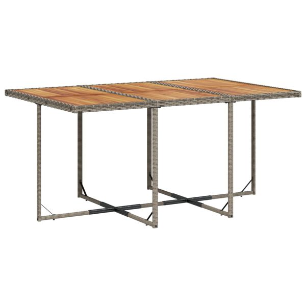 vidaXL Set da Pranzo da Giardino 7 pz con Cuscini in Polyrattan Grigio