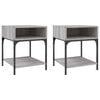 vidaXL Comodini 2 pz Grigio Sonoma 40x41x50 cm in Legno Multistrato