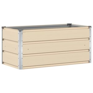 vidaXL Fioriera Avorio 100 x 50 x 45 cm Acciaio zincato
