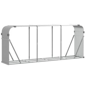 vidaXL Portaceppi Grigio Chiaro 234x45x100 cm in Acciaio Zincato