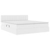 vidaXL Letto con Contenitore Bianco Puro 180 x 200 cm Pelle Sintetica