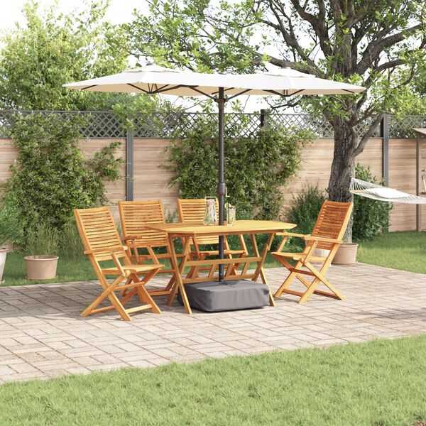 vidaXL Set da Pranzo per Giardino 5 pcs Marrone