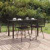 vidaXL Set da Pranzo da Giardino 5 pz Nero in Polyrattan