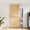 vidaXL Porta Scorrevole con Set Hardware 90x210 cm Legno Massello Pino
