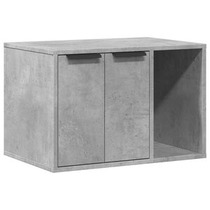 vidaXL Recinto Lettiera Gatti Grigio Cemento 60x40x40 cm in Truciolato