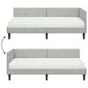 vidaXL Struttura Letto Angolare con Materasso 2 pcs Grigio chiaro