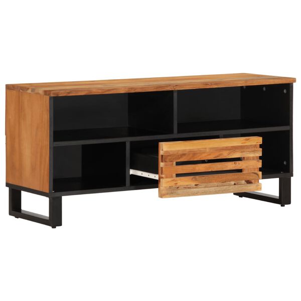 vidaXL Mobile Porta TV 100x34x46 cm in Legno Massello di Acacia