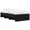 vidaXL Struttura del letto con lo scaffale Rovere Nero 80 x 200 cm