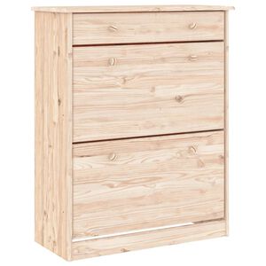 vidaXL Scarpiera ALTA 77x35x96 cm in Legno Massello di Pino