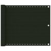 vidaXL Paravento da Balcone Verde Scuro 75x400 cm in HDPE