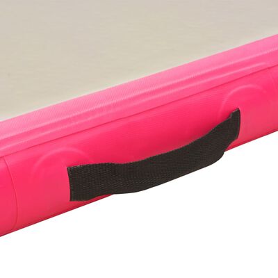 vidaXL Tappetino Ginnastica Gonfiabile con Pompa 400x100x10cm PVC Rosa