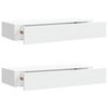 vidaXL Scaffali con Cassetti da Parete 2 pz Bianchi 60x23,5x10 cm MDF