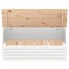 vidaXL Contenitore Portaoggetti Bianco 89x36,5x33cm Massello di Pino
