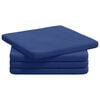 vidaXL Cuscini per Seduta 4 pz Velluto Blu Polizia 40 x 40 x 3 cm