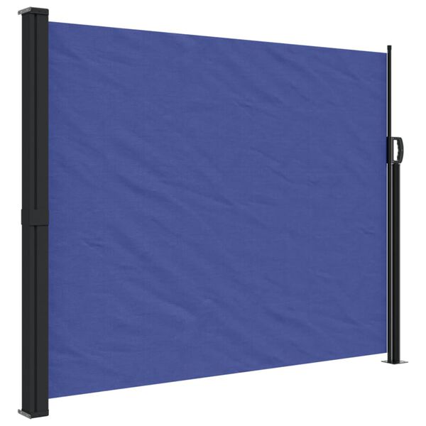 vidaXL Tenda da Sole Laterale Retrattile Blu 160x600 cm