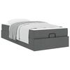 vidaXL Struttura letto con materasso 2 pcs Grigio Sfumato Tessuto