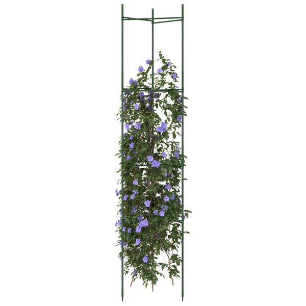 vidaXL Sostegno per Pomodori 2pz 154 cm in Acciaio e PP