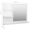 vidaXL Specchio da Bagno Bianco Lucido 60x10,5x45 cm Legno Multistrato